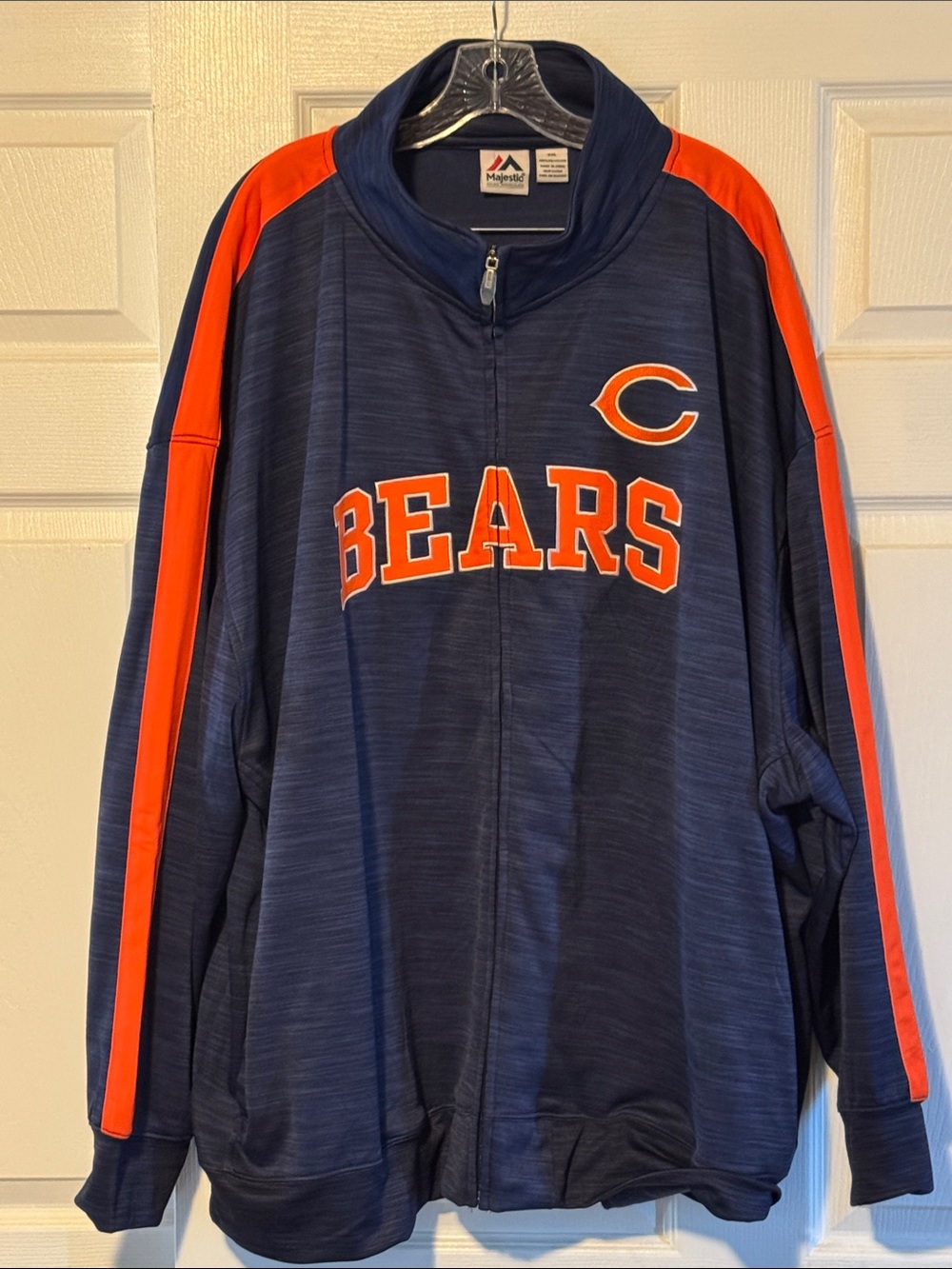 Majestic Navy and Orange Chicago Bears Men’s 5XL Track Jacket